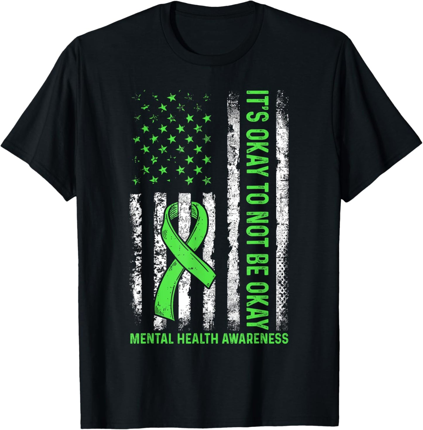 Its Okay To Not Be Okay US Flag Mental Health Awareness