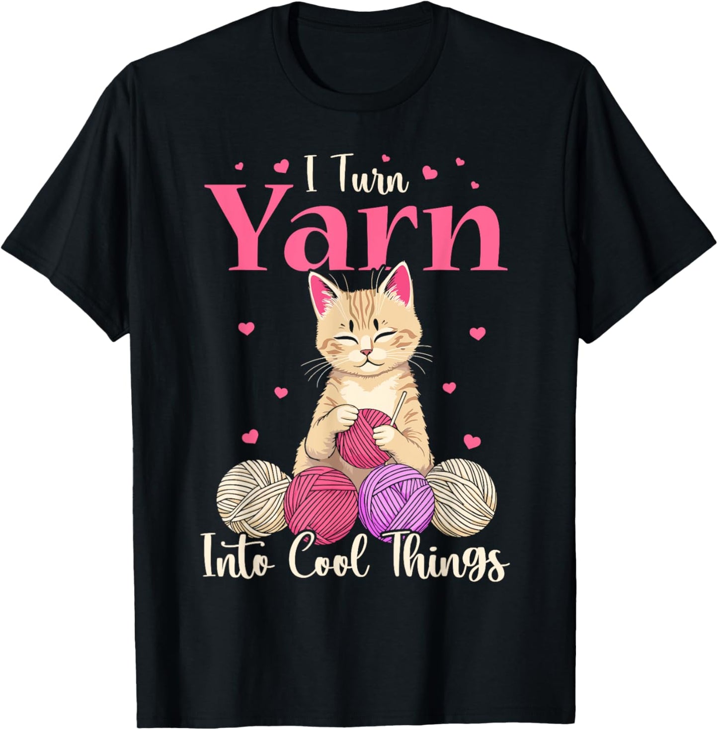 I turn yarn into cool things cat Crocheting cat crochet yarn