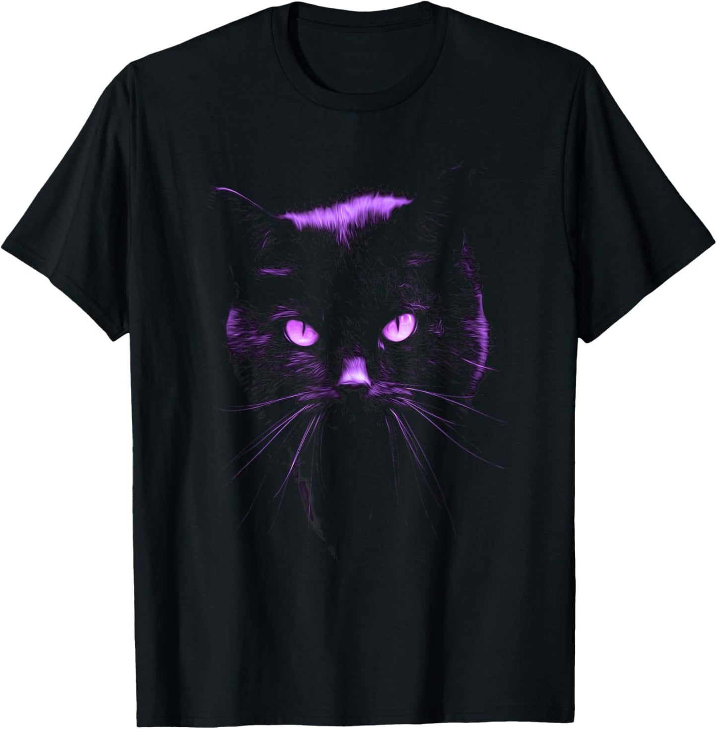 Cool Halloween Shirt Purple Cat, Witches Familiar, Cat's Eye