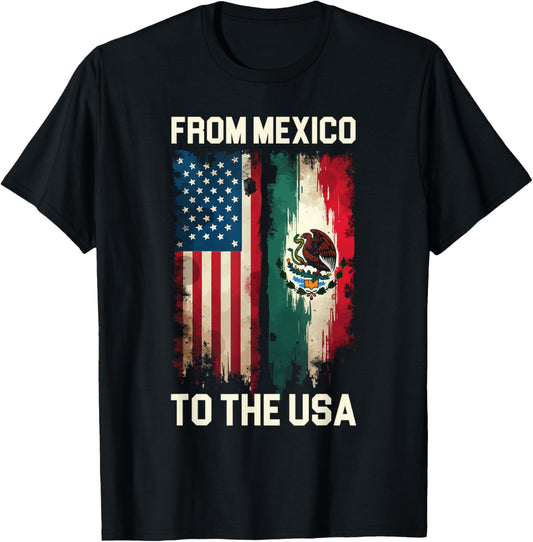 Half Mexican Half American Usa Flag Mexican American