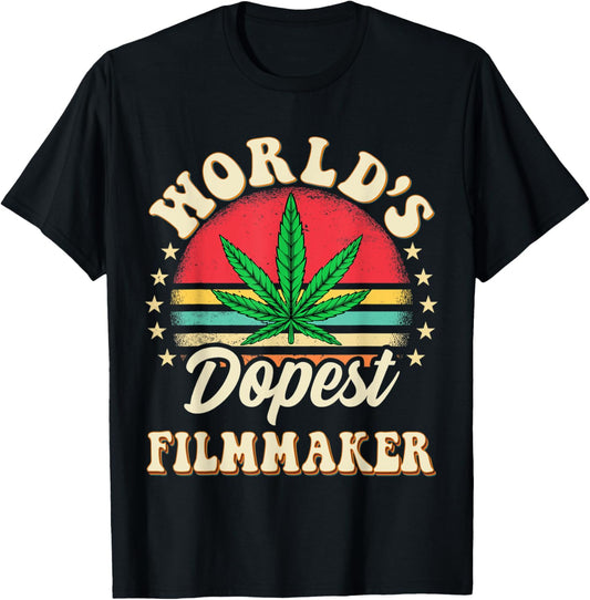 Funny 420 Pot Retro Vintage Cannabis Worlds Dopest Filmmaker