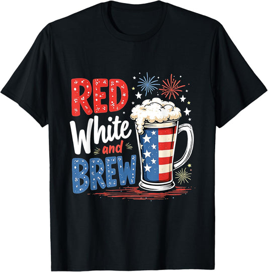 America Beer Lovers Red White And Brew Fourth Of July 4Th
