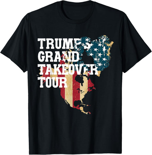 Funny Donald Trump American Flag Canada Greenland Gulf Map