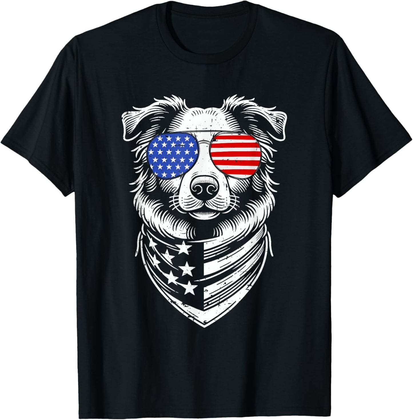 Australian Shepherd Patriotic 4Th Of July American Us Flag