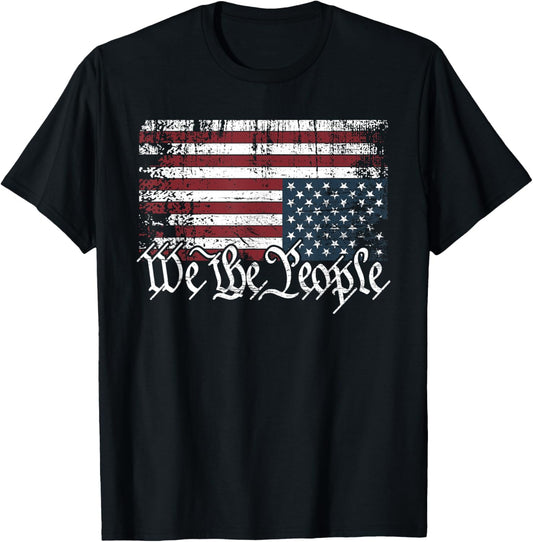 Upside Down American Flag We The People Protest Distressed