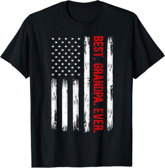 Best Grandpa Ever American Flag Funny Grandpa Fathers Day
