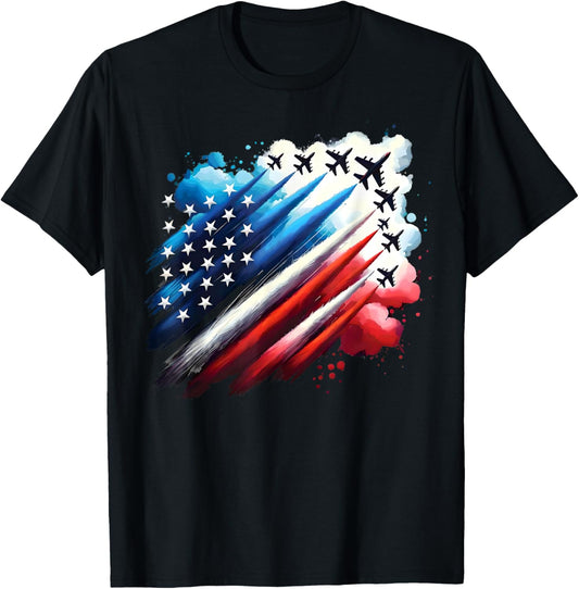 Air Force American Flag Patriotic Red White Blue 4Th Of July