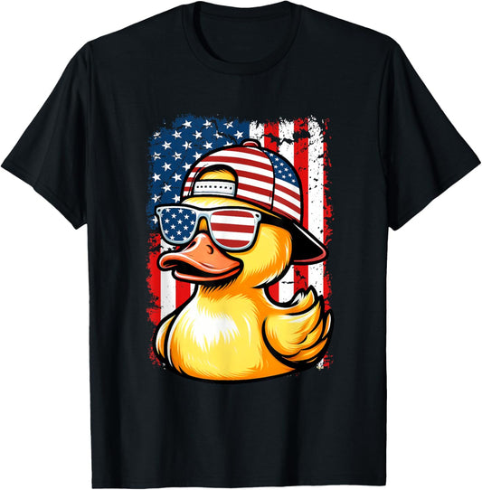 Rubber Duck American Flag 4Th Of July Funny Sunglasses Duck