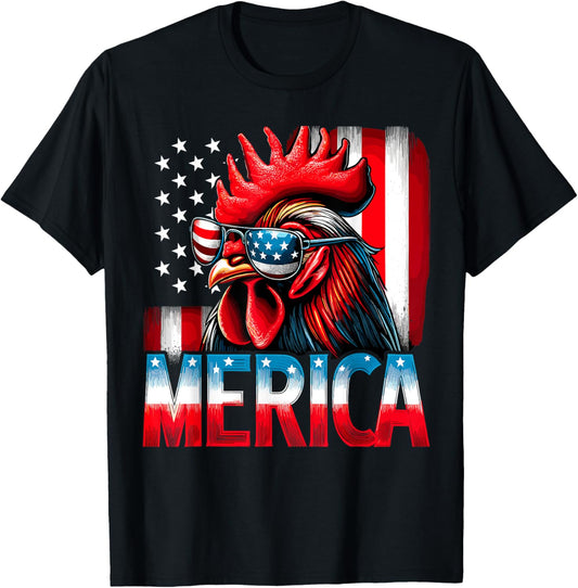 Patriotic Chicken Usa Flag Merica Chicken 4Th Of July