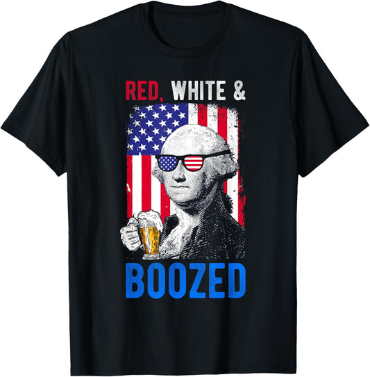 Red White Boozed Patriotic American Dining Usa Flag