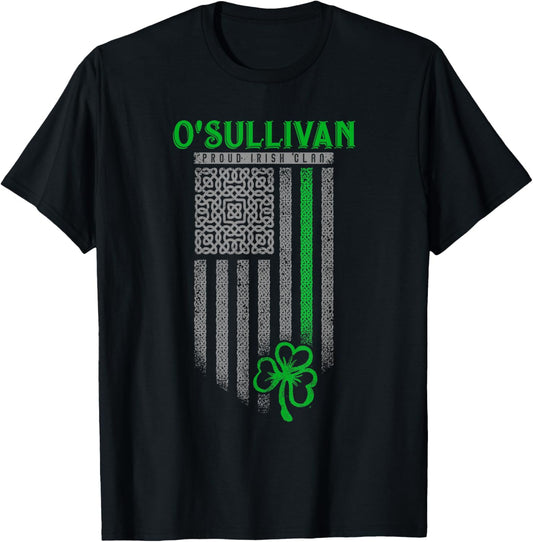 Osullivan Irish Heritage Shamrock Usa Flag Osulli Family
