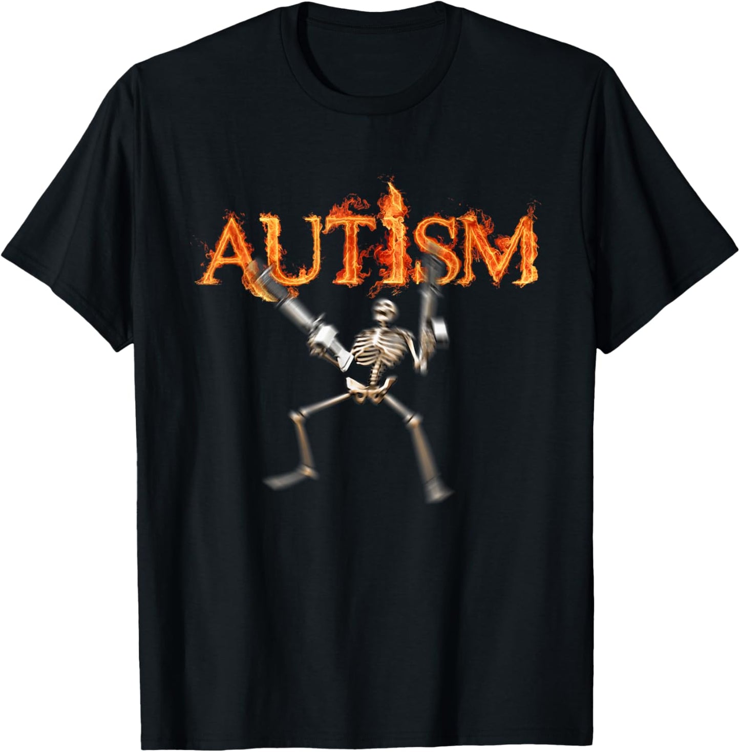 Autism Skeleton Guns Funny Fire Bones Spooky
