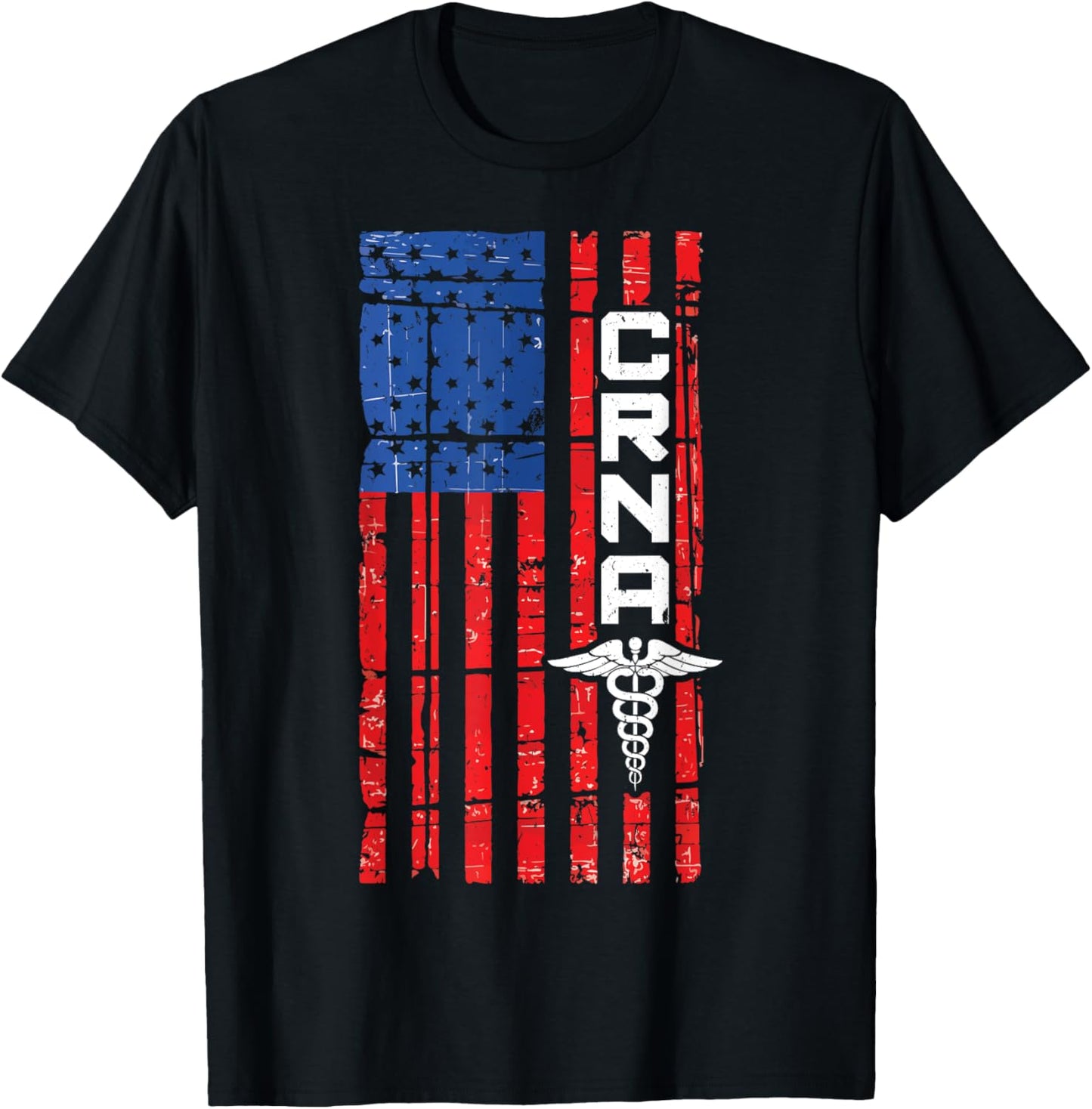 Crna American Flag Usa T Shirt For Proud Nurses