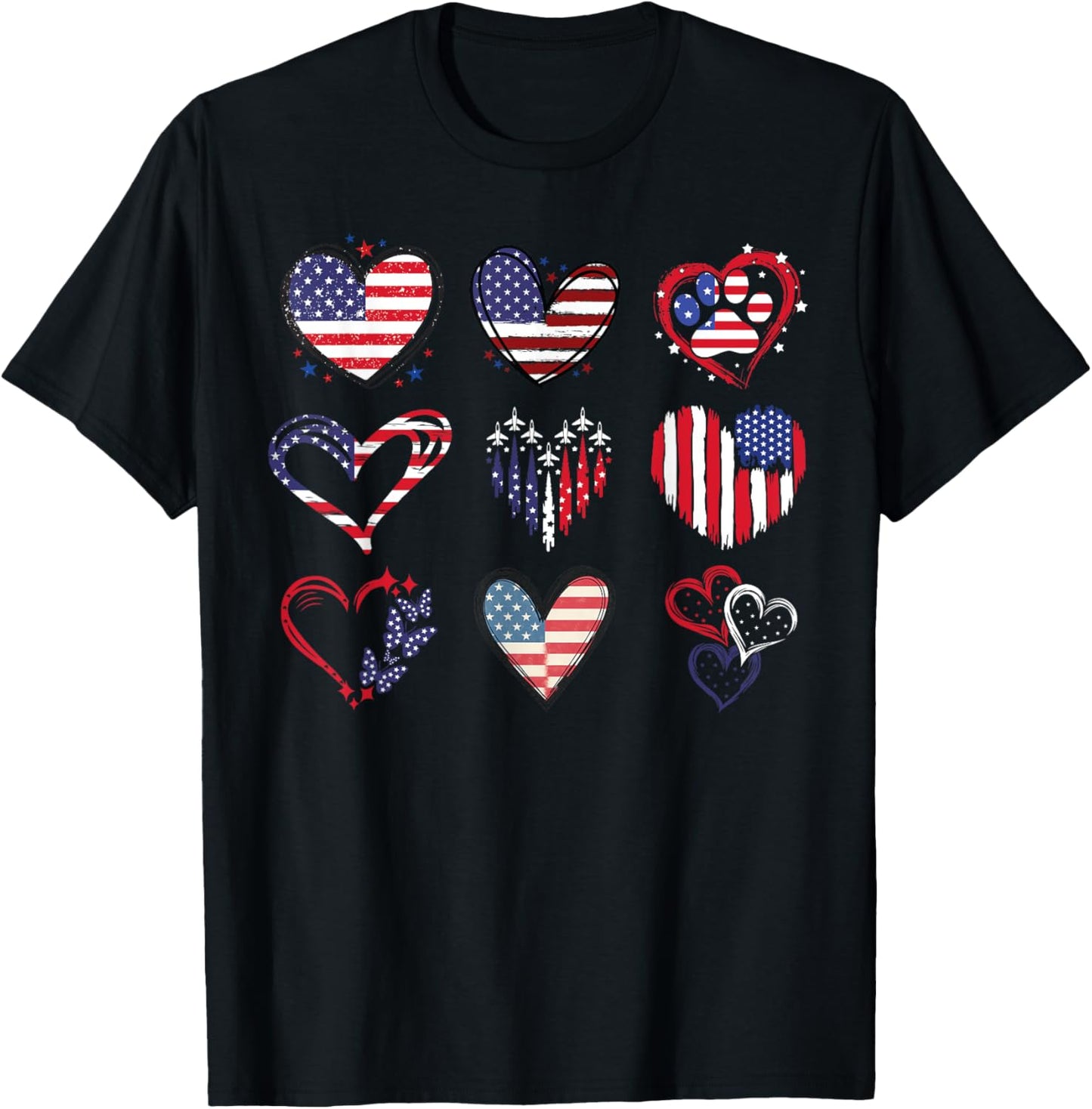 American Flag Heart Women Men Kids 4Th Of July