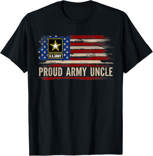 Vintage Proud Army Uncle American Flag Veteran Gift