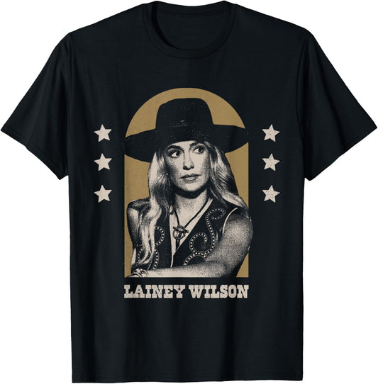 Lainey Wilson Countrys Cool Again Portrait T Shirt Small Black