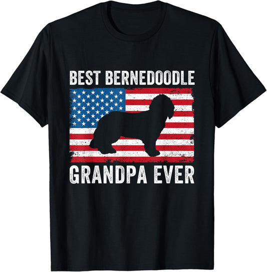 Bernedoodle Grandpa American Flag Bernedoodle Lover Owner