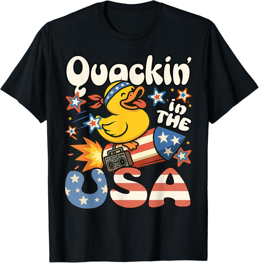 Funny 4Th Of July Duck Quackin In The Usa Patriotic Usa Flag