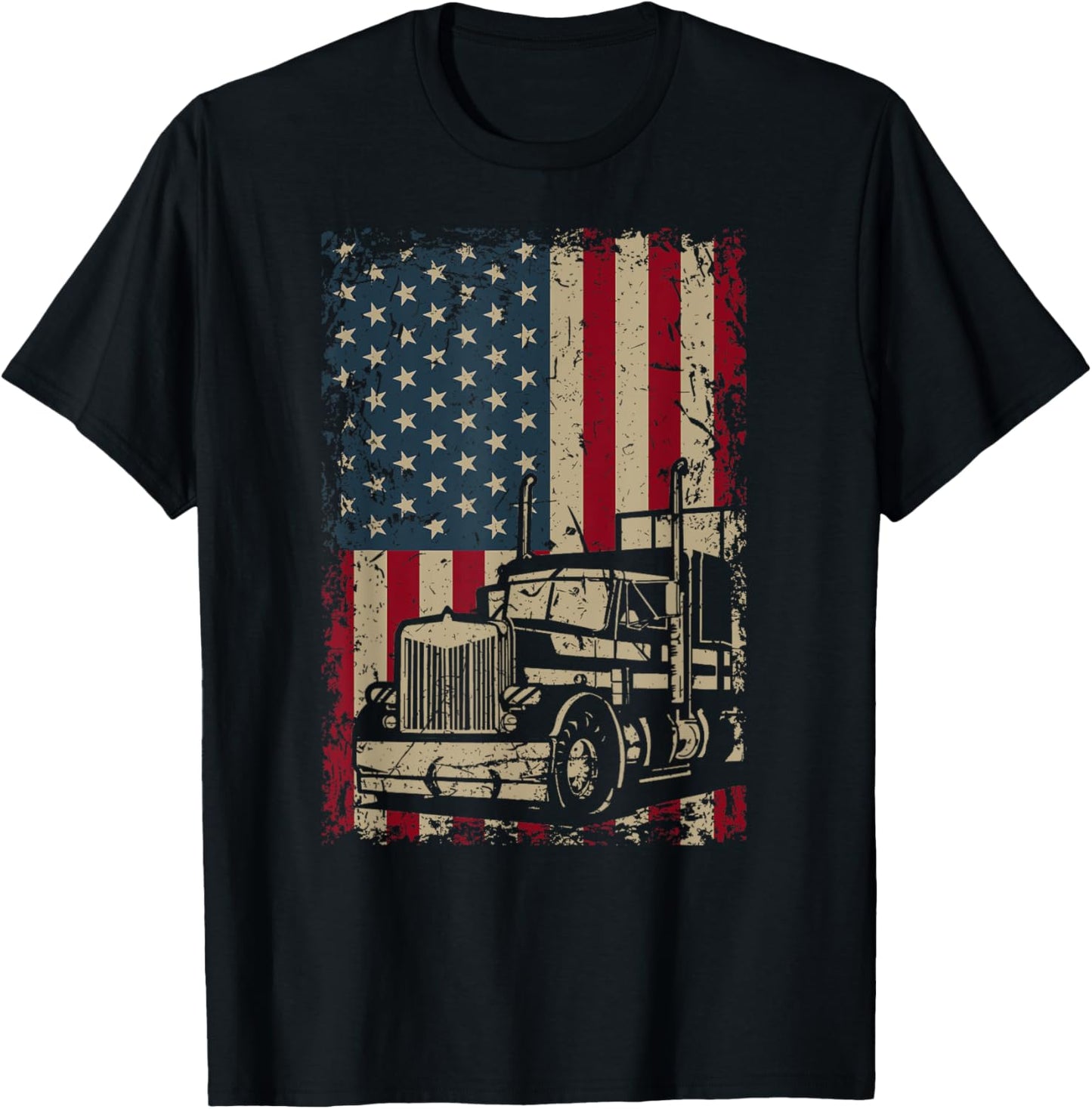 Truck Driver Usa Flag Gift Patriotic Trucker
