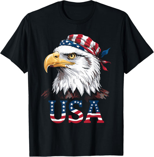 Usa American Flag Men Women Kids Bald Eagle Patriotic