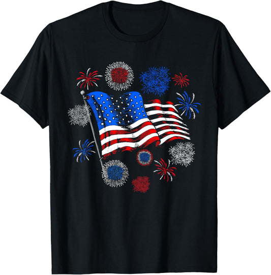 Fireworks 4Th Of July American Flag Patriotic Sparklers