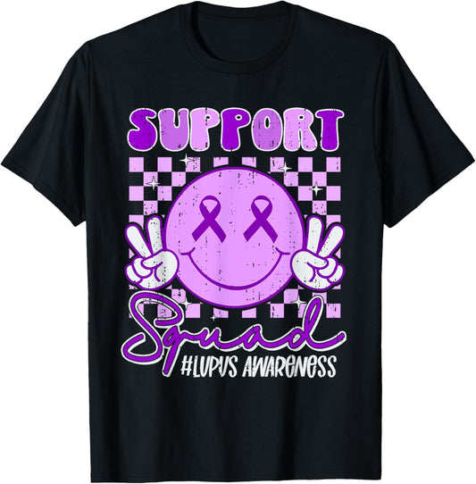 Support Squad Lupus Awareness Warrior Fighter Purple Ribbon