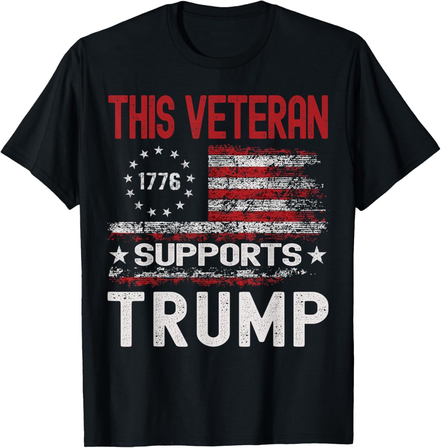This Veteran Supports Trump 2024 American Flag 4Th Of July