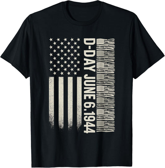 D Day 81St Anniversary 1944 2025 American Flag Men D Day