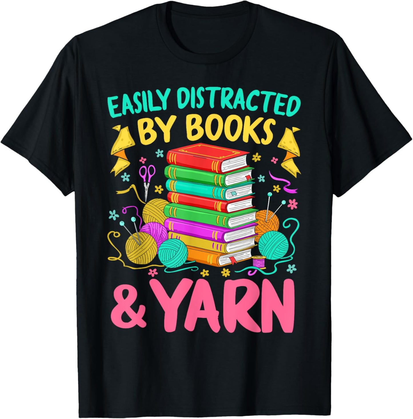 Easily distracted by books and yarn cute crochet for women