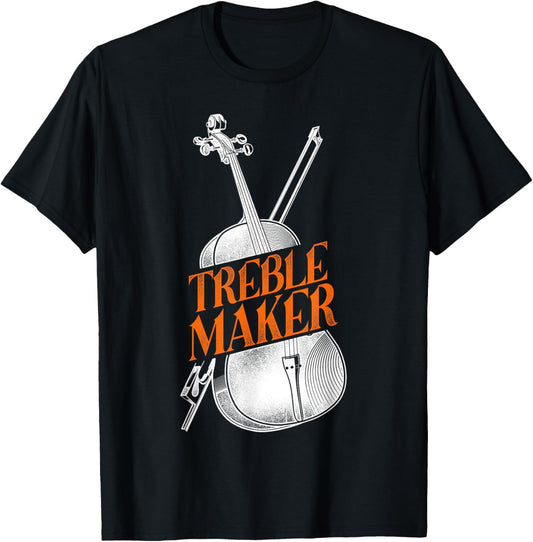 Violin Violinist Pun Vintage Treble Maker