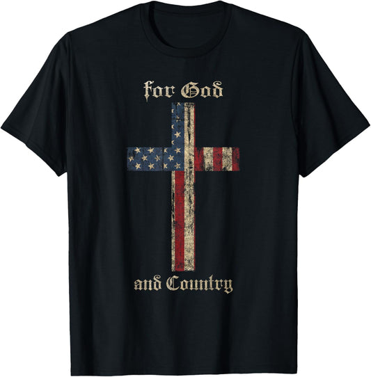 For God And Country Cross American Flag Faith Us Patriotic
