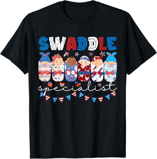 Swaddle Specialist Nicu Mother Baby Nurse 4Th Of July Usa