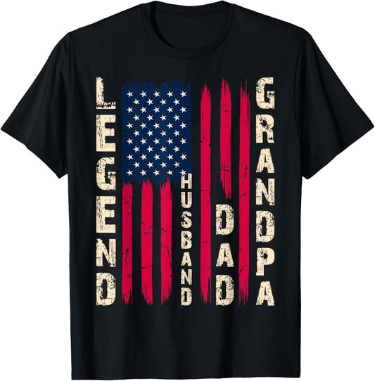 Usa Flag Fathers Day Dad The Legend Husband Dad Grandpa