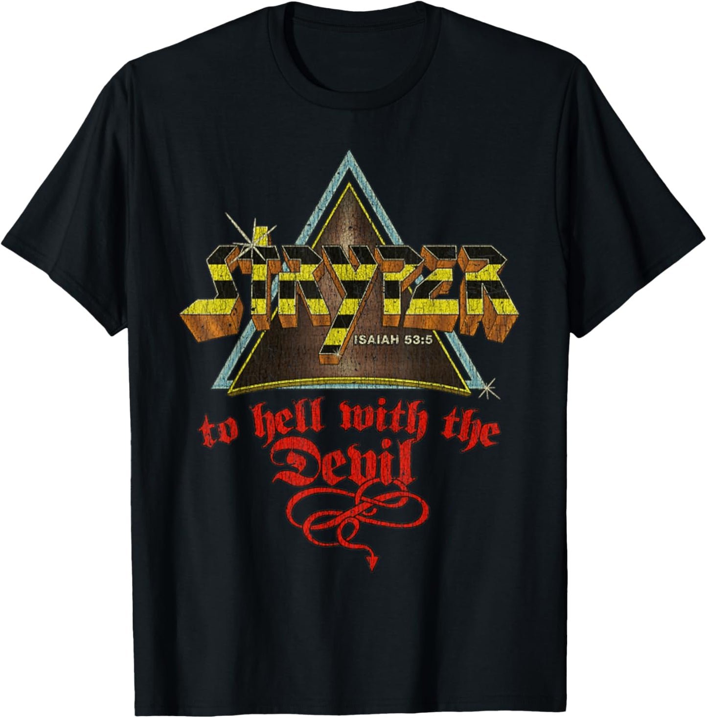 Vintage Funny Faith Quote To Hell With The Devil Metal Music