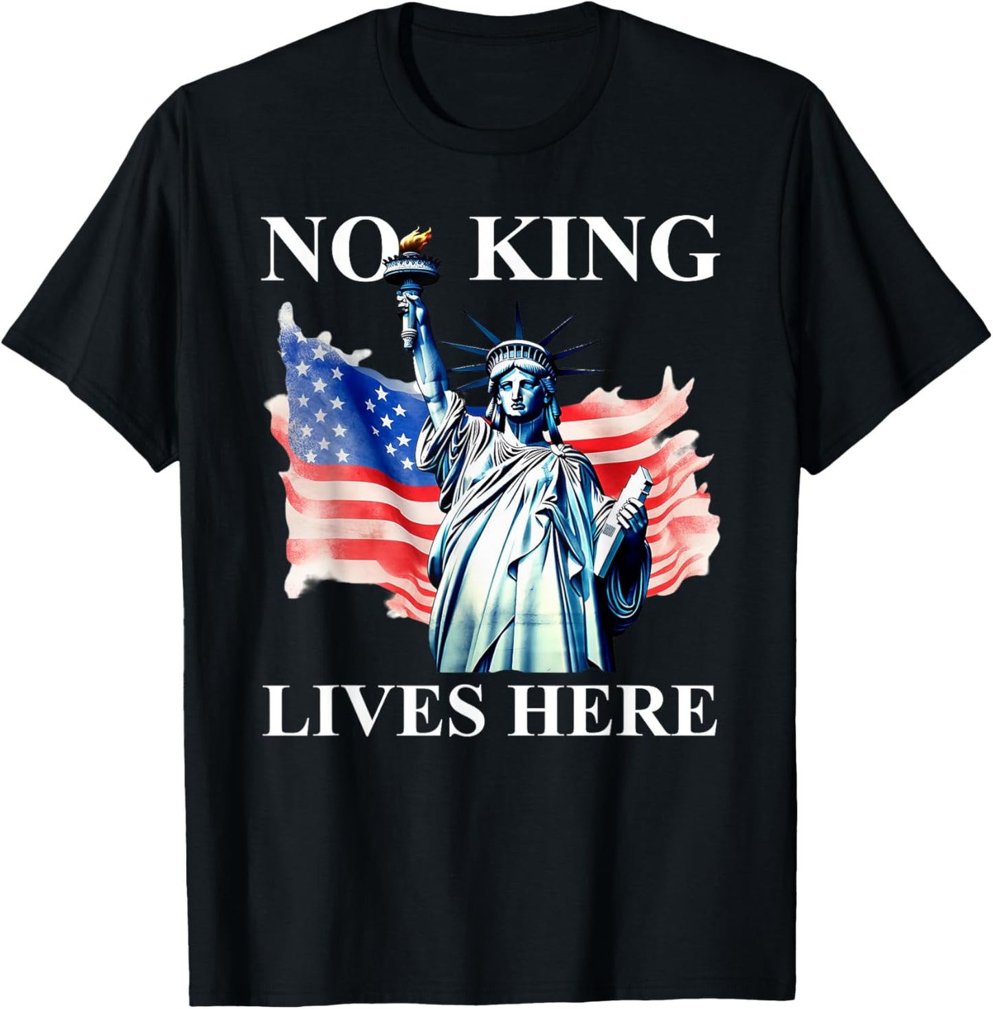 No King Lives Here No Kings In America Freedom American Flag