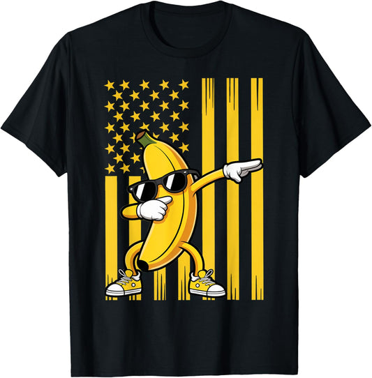 Graphic Banana American Usa Flag Dabbing Banana 4Th Of July