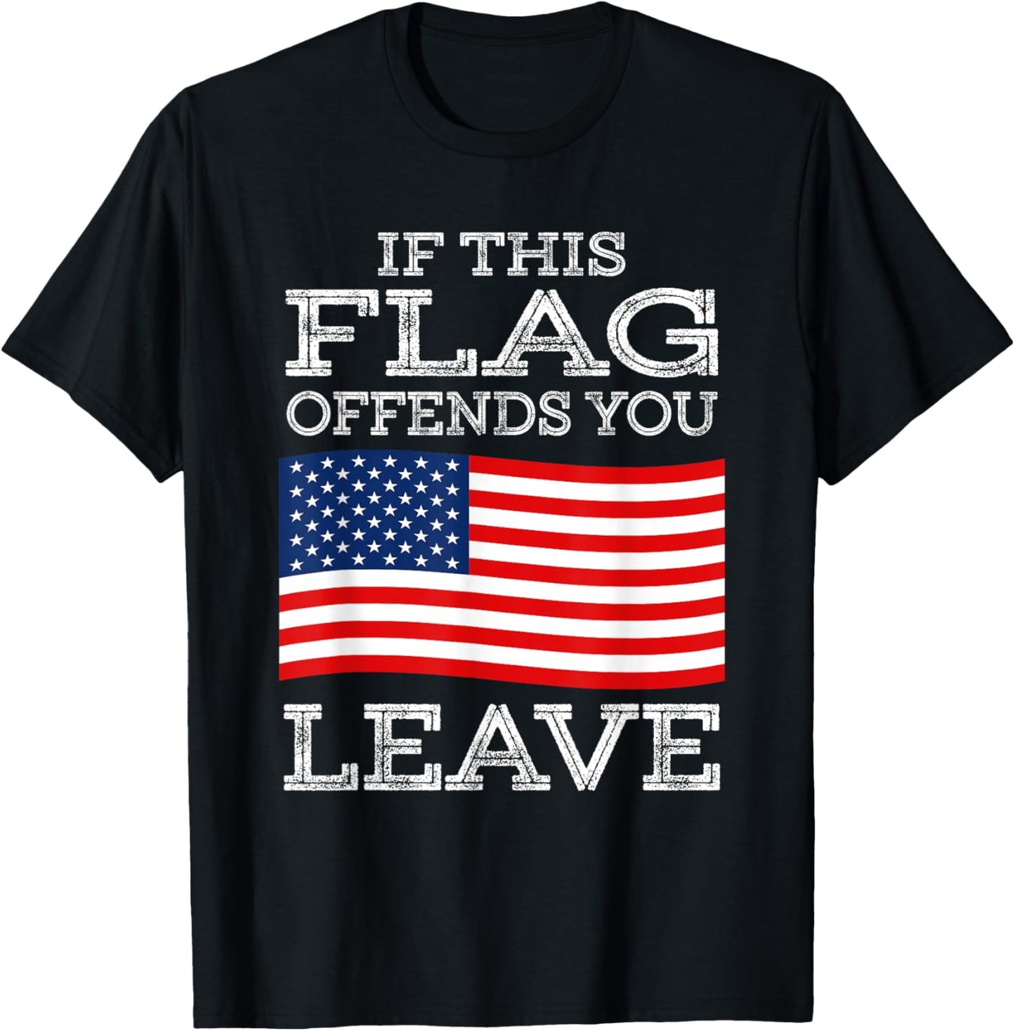 If This Flag Offends You Leave T Shirt Proud Usa Veteran
