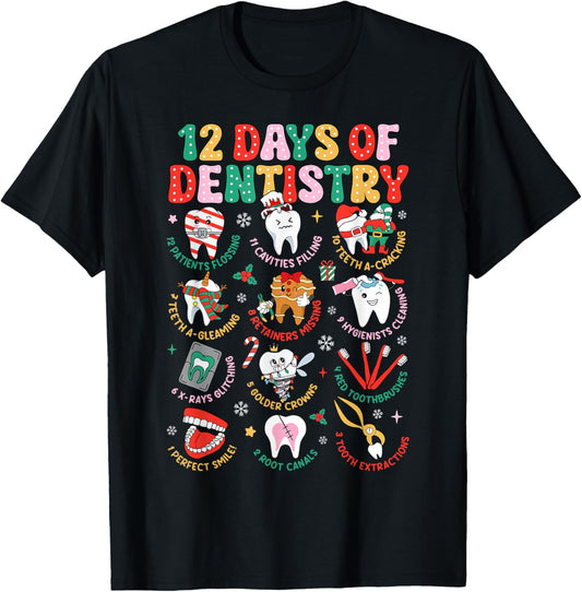 12 Days Of Dentistry Christmas Dental Squad Crew Dentist