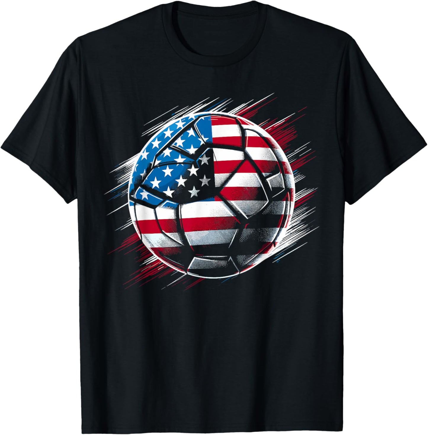 American Flag On Soccer Ball