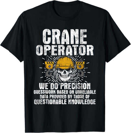 Crane Operator Skull Usa Flag Crane Driver Construction