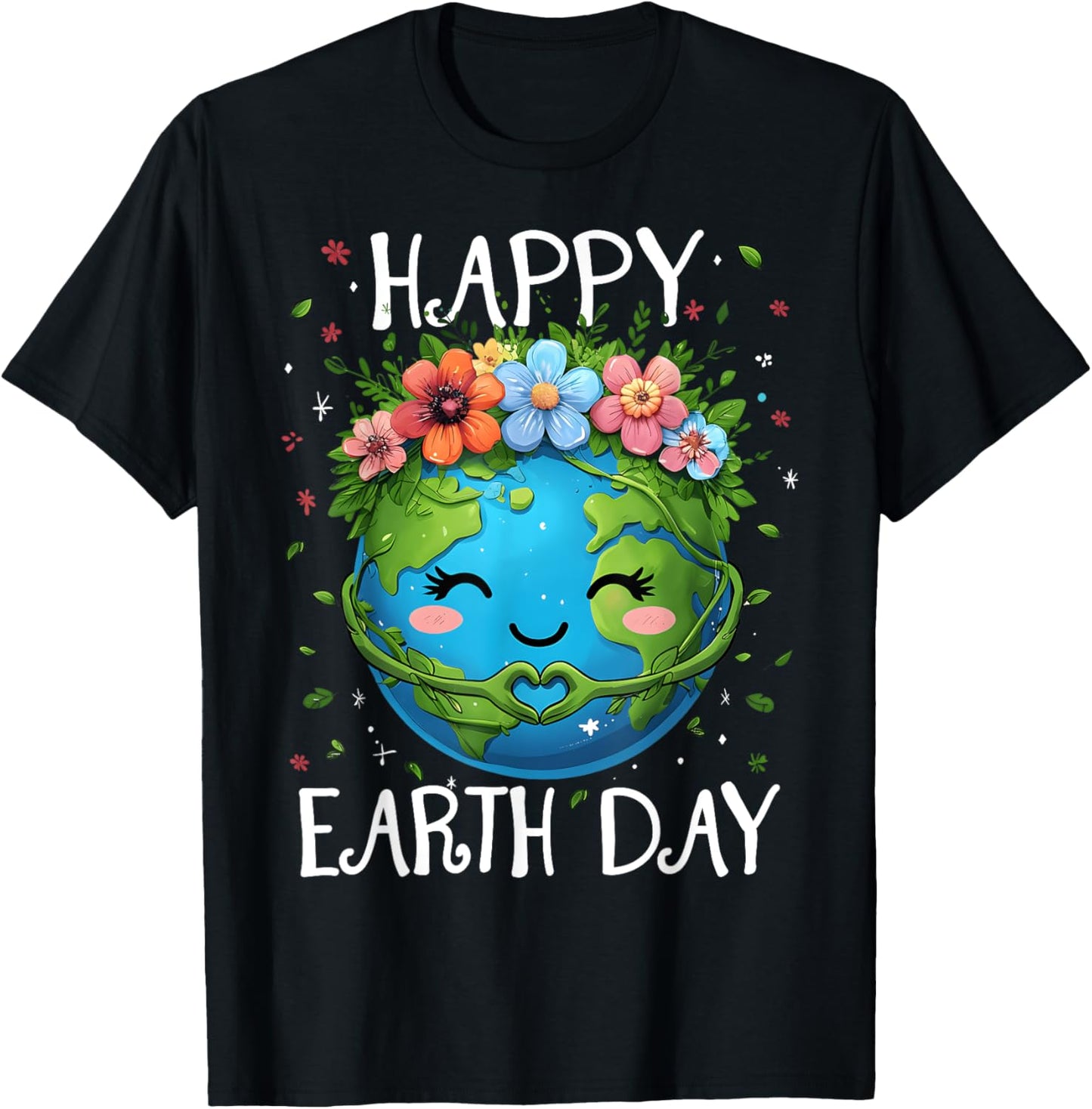 Happy Earth Day Heart Floral Earth Day Boys Womens Girls