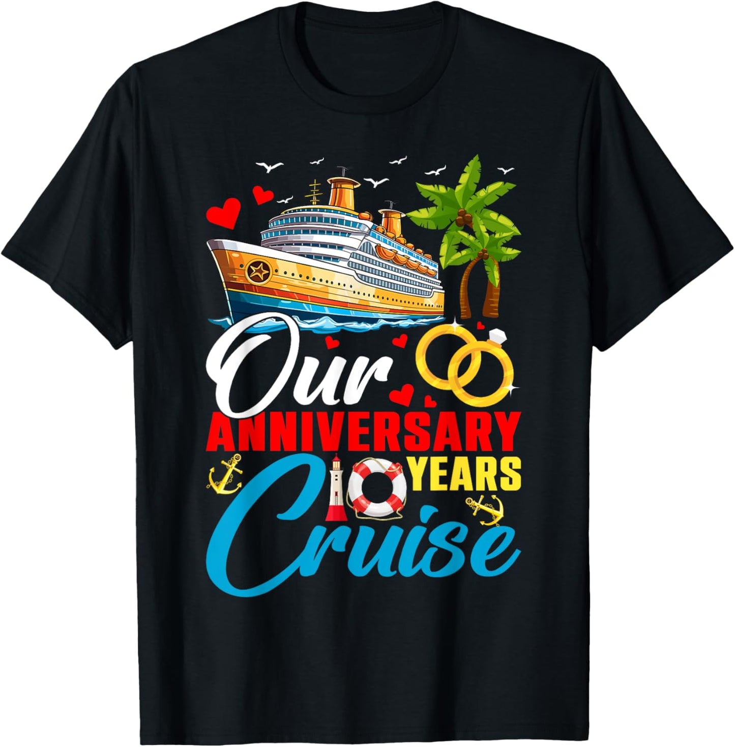 Our 10 Years Anniversary Cruise Husband Wife Couple Matching
