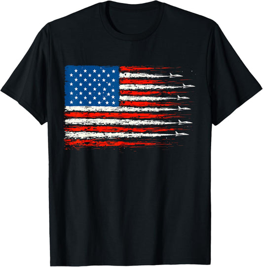 American Flag Aviation Fighter Jets 4Th Of July