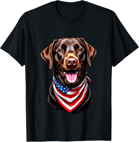 Chocolate Labrador American Flag 4Th Of July Chocolate Lab