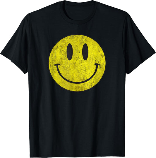 Retro Acidhouse 80s 90s Vintage Smile T-Shirt Distressed