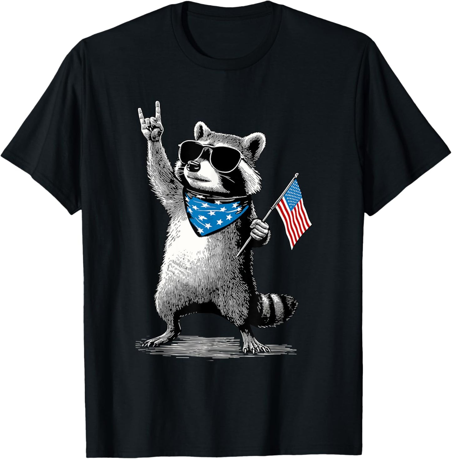 Usa Patriotic Raccoon Men Women Kids Funny 4Th Of July