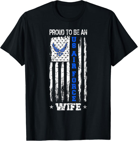 Vintage Usa Flag Proud To Be An Us Air Force Wife