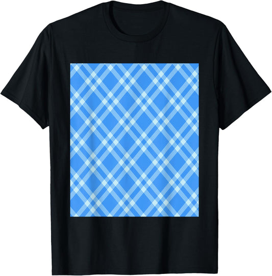 Gingham Pattern T Shirt Diamond Lozenge Argyle Check Tee