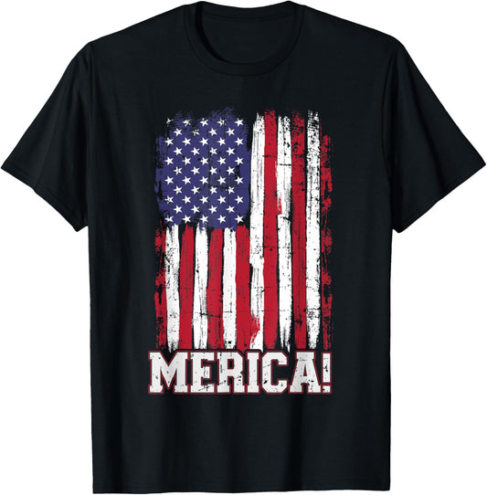 Usa Merica Flag For Patriotic Independence Day 4Th Of July