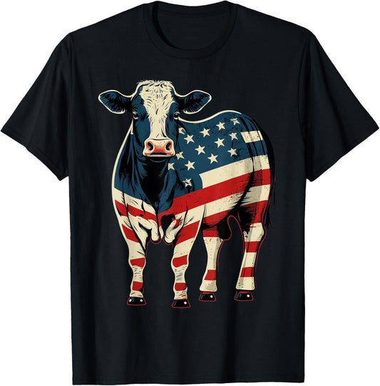 Usa 4Th Of July Cattle On Patriotic American Cow